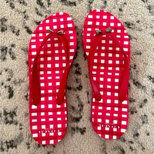 COACH gingham pink with metal silver bow size 8